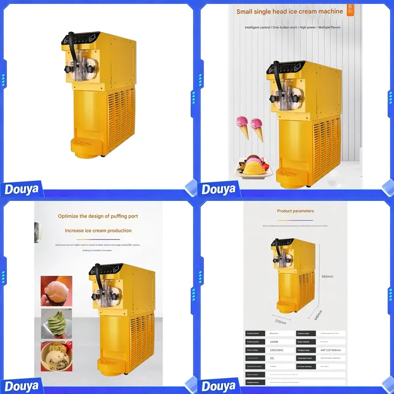 Commercial Ice Cream Machine Countertop - Machine à glace molle entièrement automatique