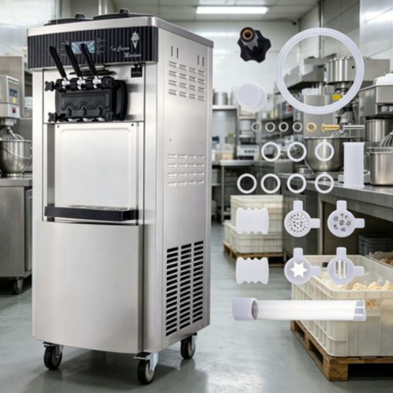 Soft Serve Ice Cream Machine 3 Flavor - Machine à crème glacée en acier