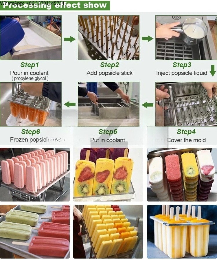 Commercial Popsicle Mold Maker Machine - Machine Commerciale Automatique à Glaces et