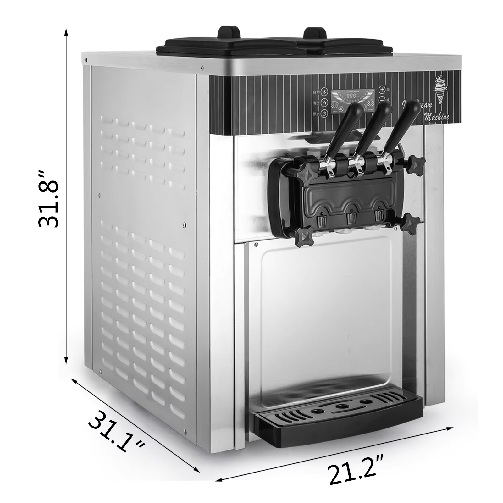 Nouvelle machine à crème glacé - Soft Serve Ice Cream Machine 3 Flavor avis et prix