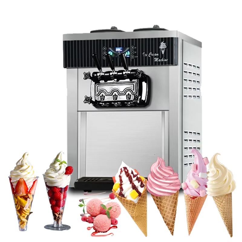 Machine à glace molle professi - Soft Serve Ice Cream Machine 3 Flavor avis et prix