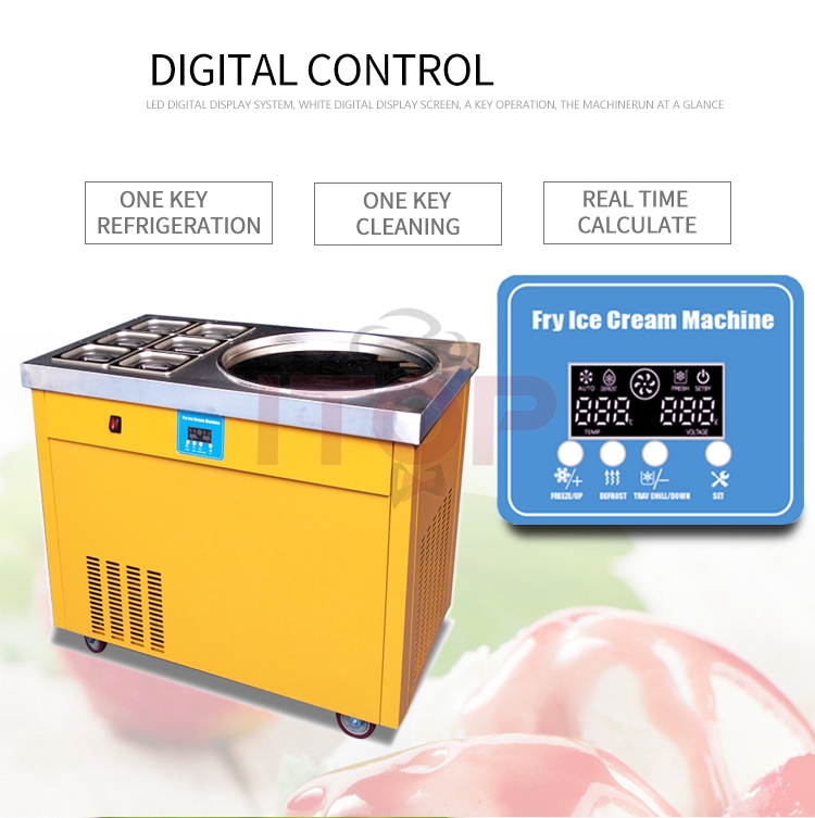 Machine à rouleaux de crème gl - Rolled Ice Cream Machine Fried Plate avis et prix