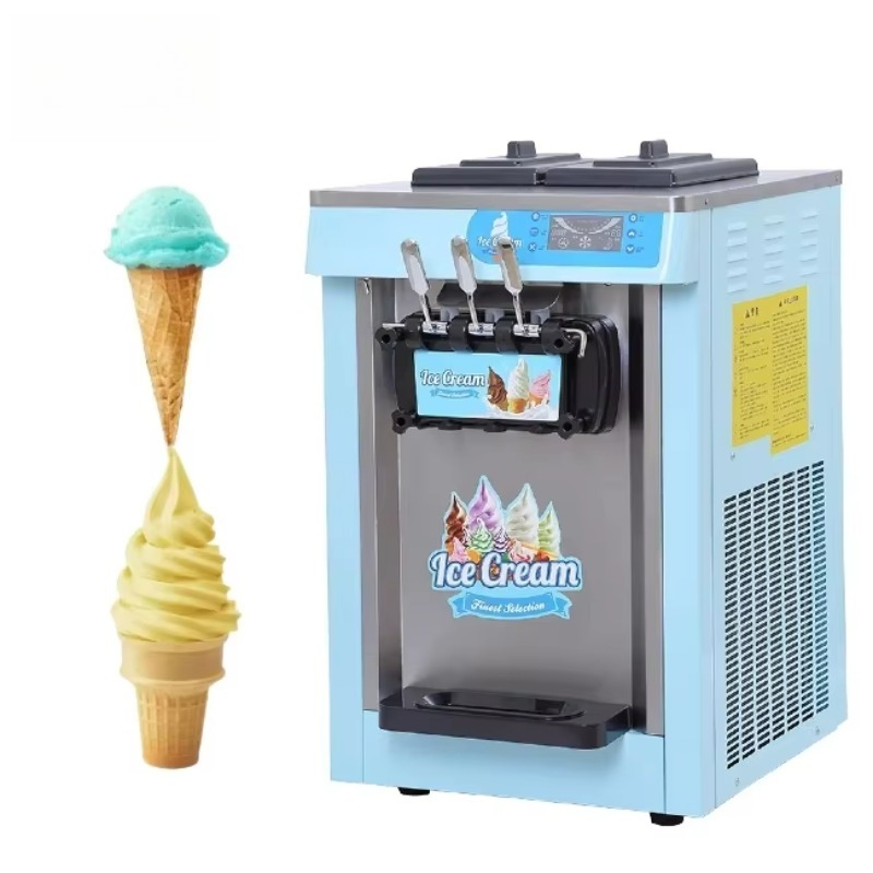 Machine à glace molle automati - Soft Serve Ice Cream Machine 3 Flavor avis et prix