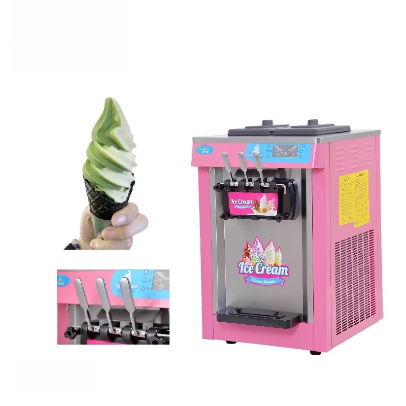 Machine à glace molle automati - Soft Serve Ice Cream Machine 3 Flavor avis et prix