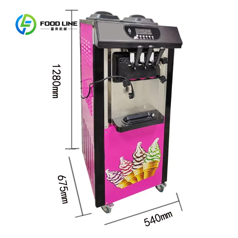 Machine à crème glacée automat - Soft Serve Ice Cream Machine 3 Flavor avis et prix