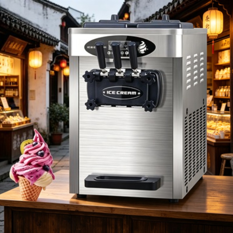 Machine à crème glacée haute c - Soft Serve Ice Cream Machine 3 Flavor avis et prix