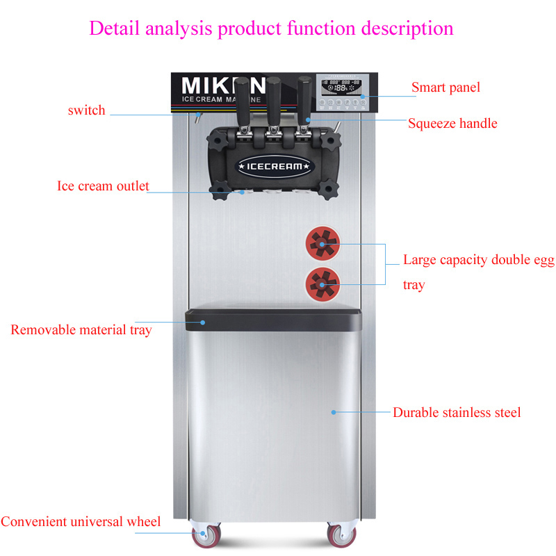 Machine à crème glacée molle a - Soft Ice Cream Maker Machine Commercial avis et prix