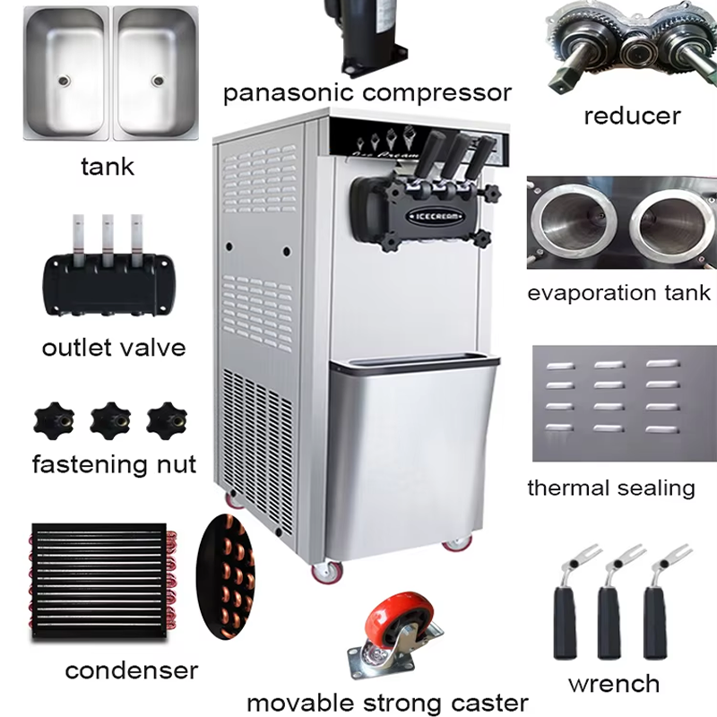 Machine à crème glacée molle a - Soft Ice Cream Maker Machine Commercial avis et prix