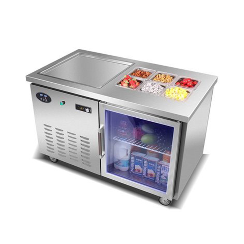Machine à yaourt glacé épais à - Rolled Ice Cream Machine Fried Plate avis et prix