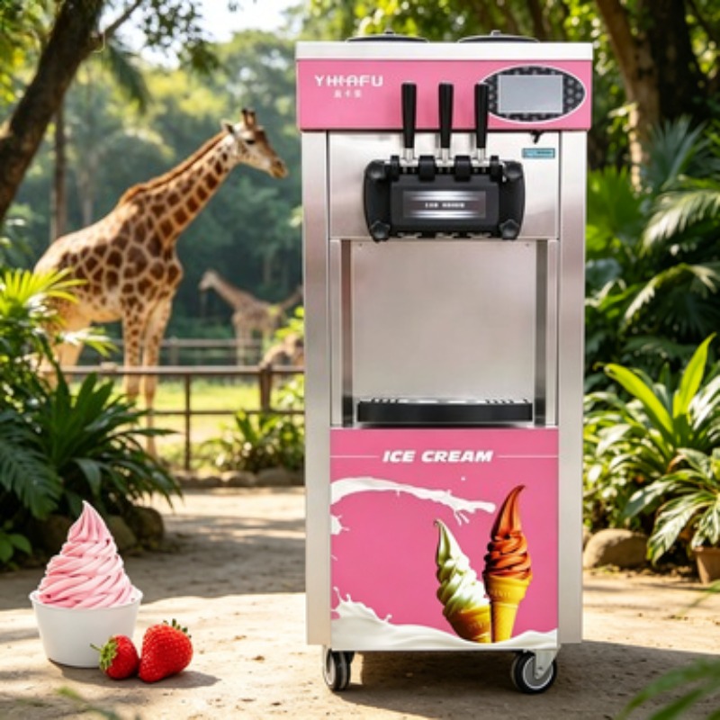 Machine à glaces professionnel - Soft Serve Ice Cream Machine 3 Flavor avis et prix