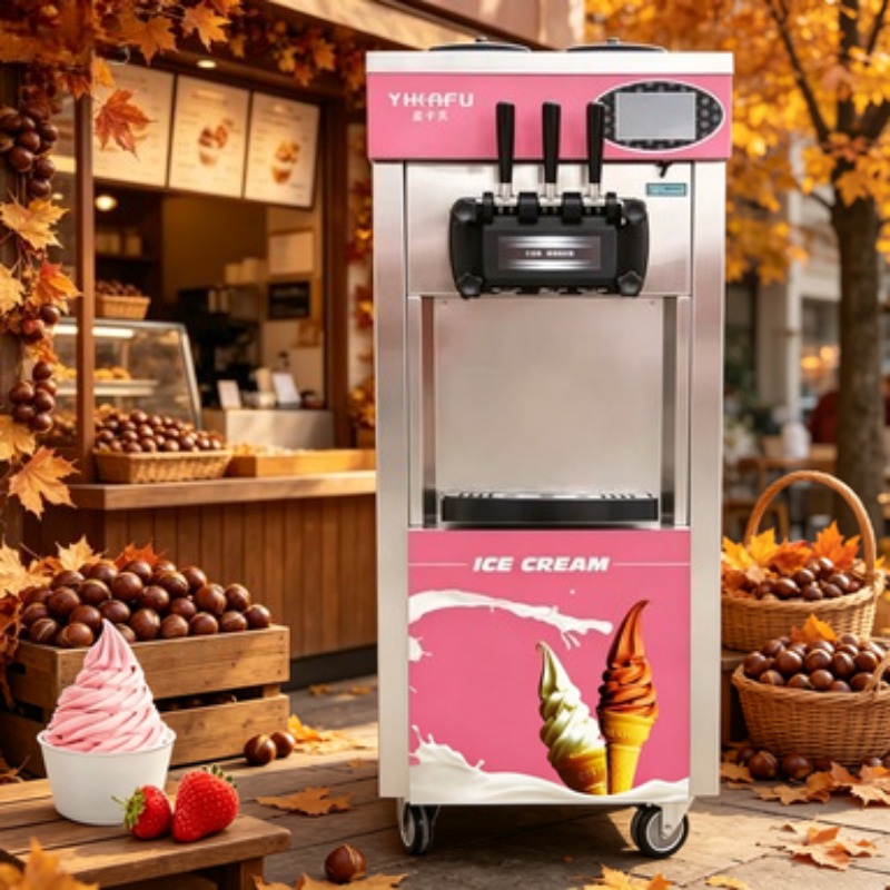 Machine à glaces professionnel - Soft Serve Ice Cream Machine 3 Flavor avis et prix