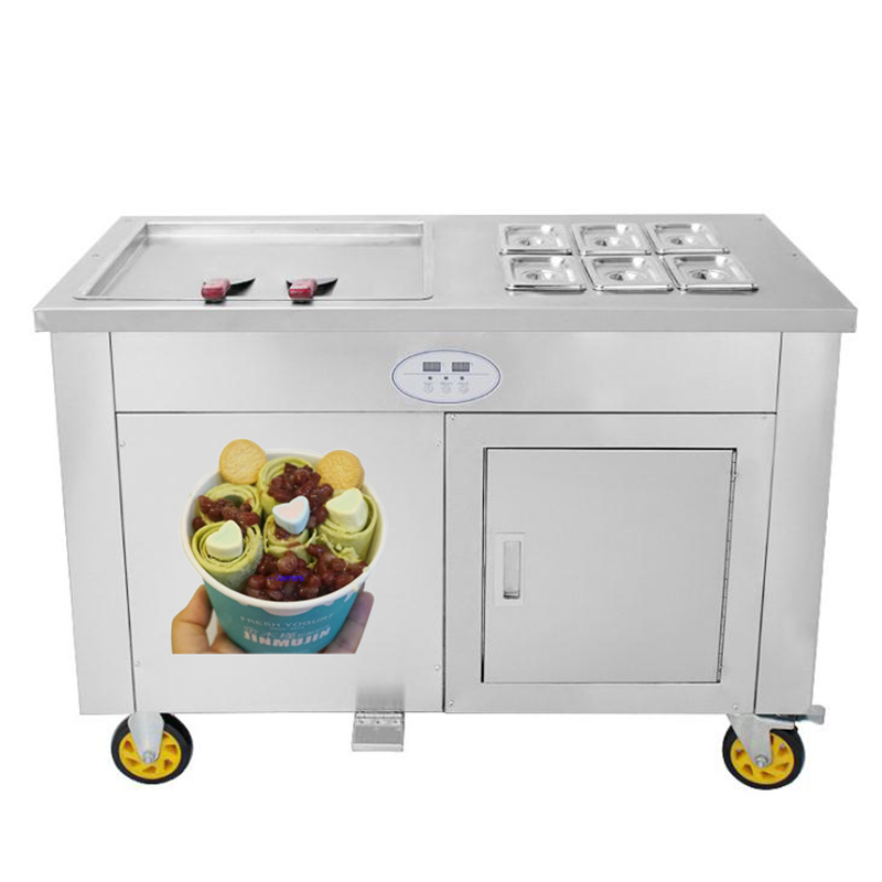Machine à rouleaux de crème gl - Rolled Ice Cream Machine Fried Plate avis et prix