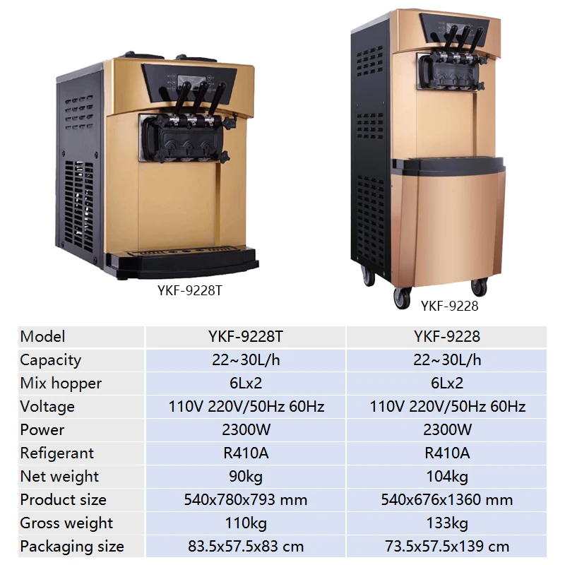 Applicable aux machines à glac - Soft Serve Ice Cream Machine 3 Flavor avis et prix
