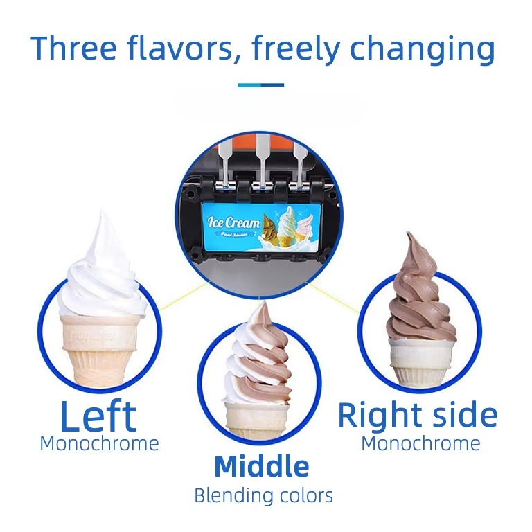 Applicable aux machines à glac - Soft Serve Ice Cream Machine 3 Flavor avis et prix