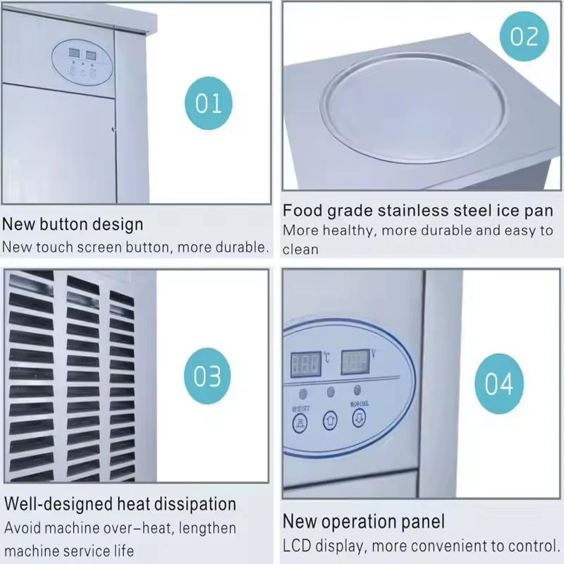 Grande Machine multifonctionne - Rolled Ice Cream Machine Fried Plate avis et prix