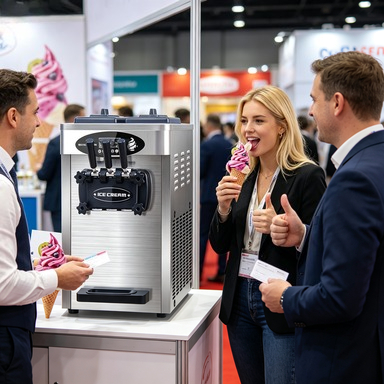 Machine à glaces 20-28L/h, 3 s - Soft Serve Ice Cream Machine 3 Flavor avis et prix