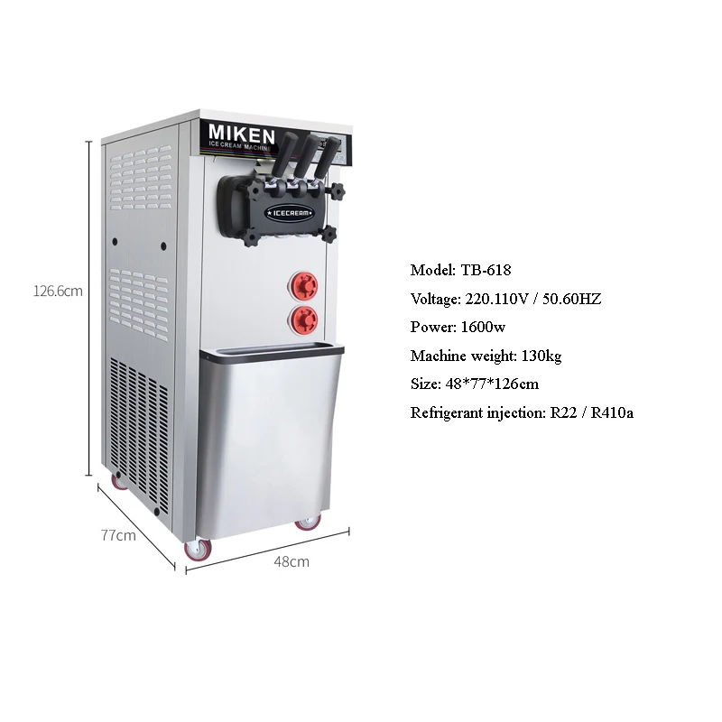Machine à glace molle automati - Commercial Ice Cream Machine Countertop avis et prix