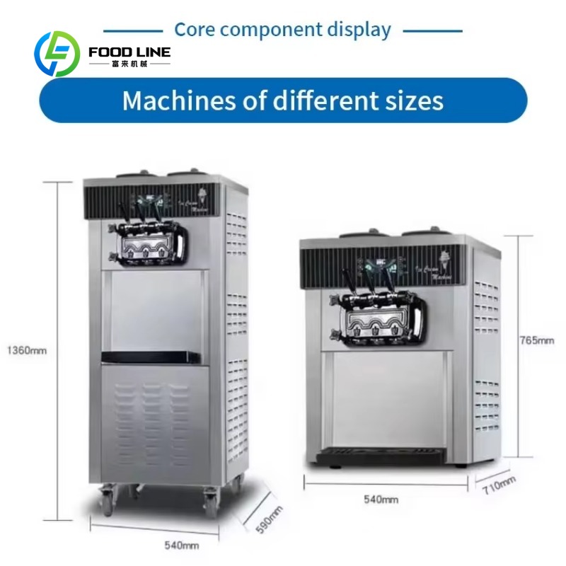 Machine à glace molle commerci - Soft Serve Ice Cream Machine 3 Flavor avis et prix
